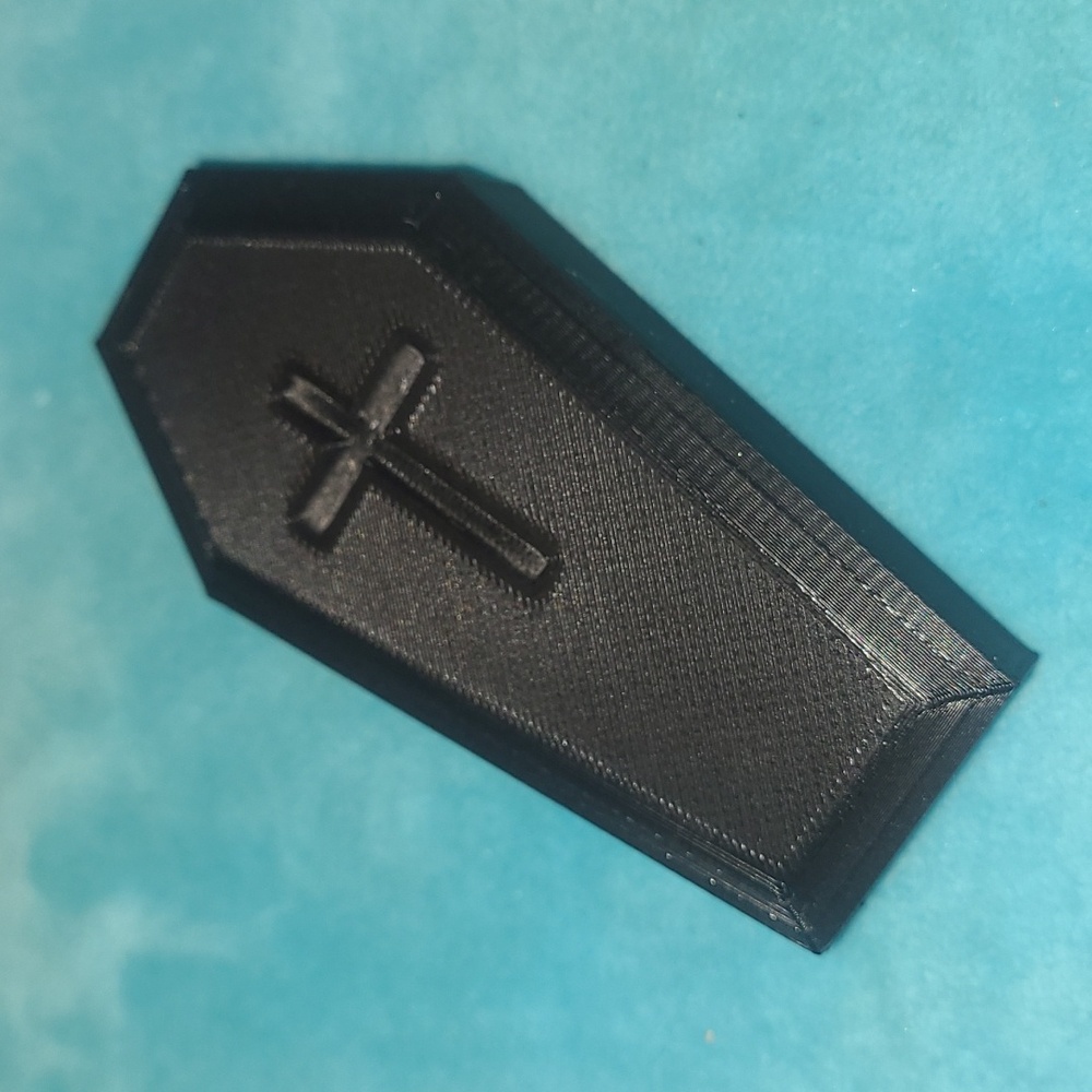 Coffin with Lid Decor